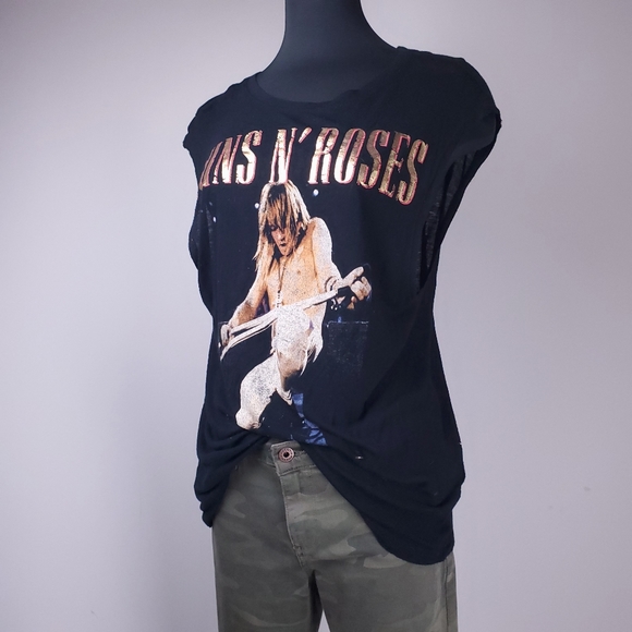 Tops Guns N Roses Black Sleeveless Band Tee Poshmark